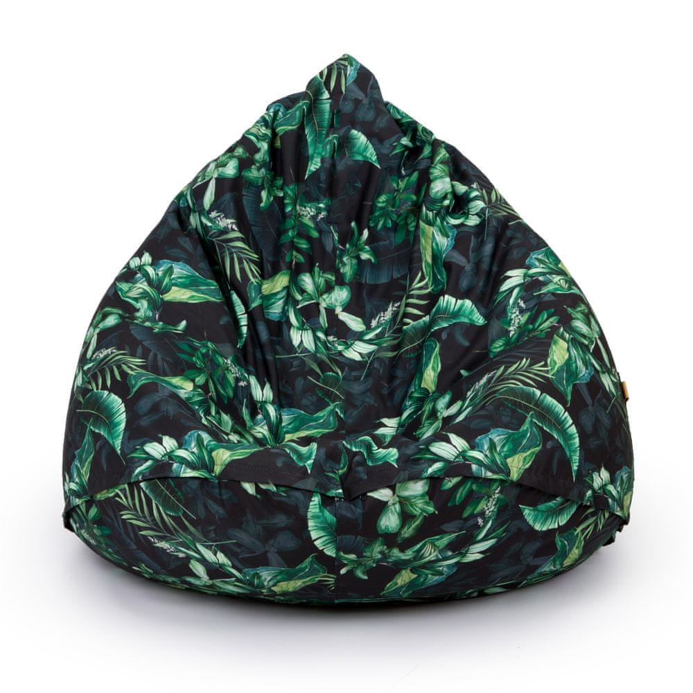 Blomster Puf v tvare slzy - zelené listy